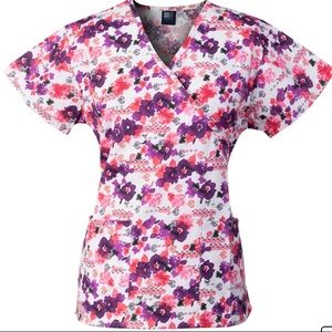 👚3/$30 Nurse Scrub Top mock wrap